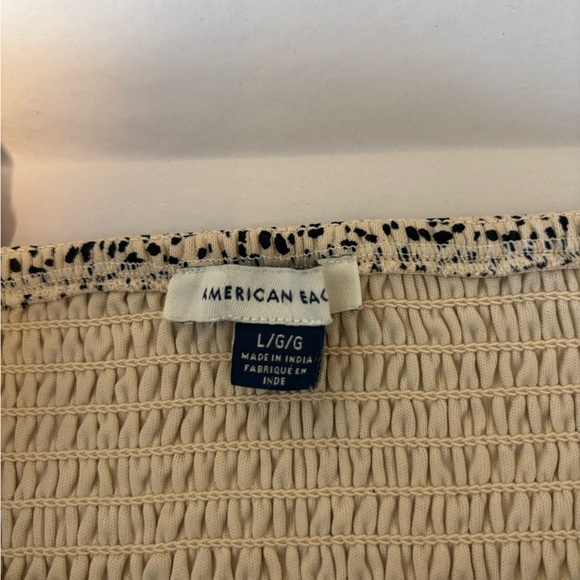 American Eagle Leopard Print Sweetheart Long Sleeve Top – Size Large - Picture 6 of 8